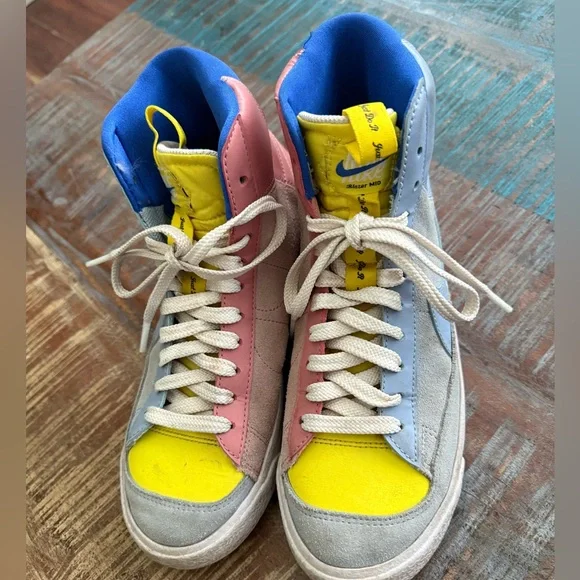 Nike Blazer Mid '77 Dance Royal Yellow Red - Picture 3 of 6